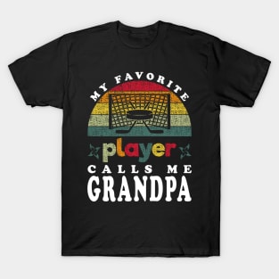 Favorite Hockey Player Calls Me Grandpa Vintage T-Shirt